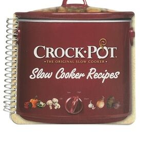 Red Slow Cooker Recipes Cookbook. Small spiral recipe booklet
